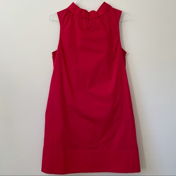 Red 1901 Halter Neck Tie Cotton Shift Dress - Picture 1 of 7